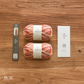 回歸線。知足。段染襪材料包。秋實